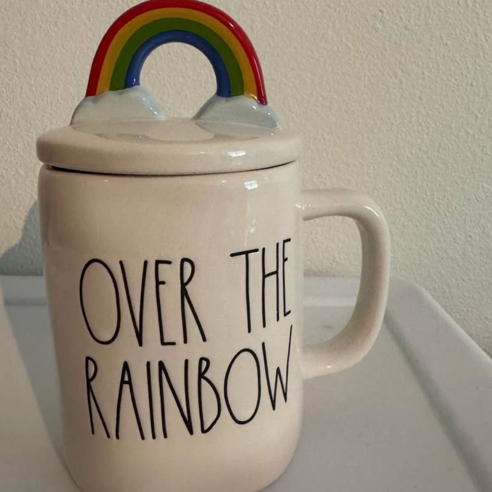 Rae Dunn Rainbow Mug with Lid